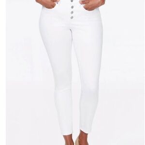 eunina White High-Rise Ankle Skinny Jeans